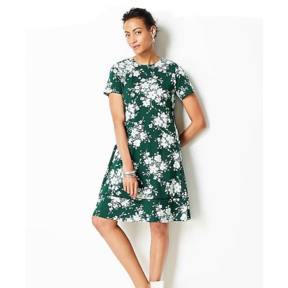 NWT J. Jill Wearever Emerald Floral Dress #75 - Picture 2 of 3